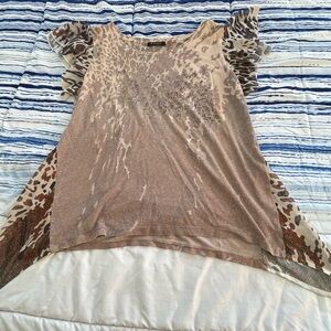 FYLO Brown Leopard Print Blouse